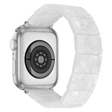 Apple Watch Series 41mm - 40mm - 38mm Resin Blocks Strap - Pearl White