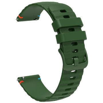 Samsung Galaxy Watch3 45mm universal 22mm Silicone Watch Strap - Army Green