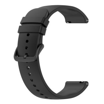 KALEBOL 22mm Silicone Strap for Huawei Watch 4 / 4 Pro / GT 4 46mm Round End Watch Band - Black