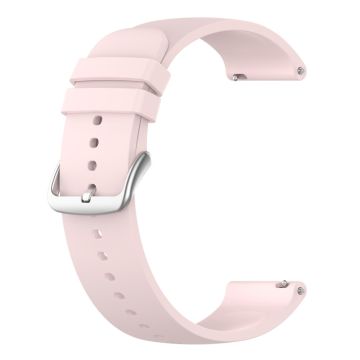 KALEBOL 20mm Silicone Strap for Huawei Watch GT 3 42mm / GT 3 Pro 43mm Round End Watch Band - Light Pink