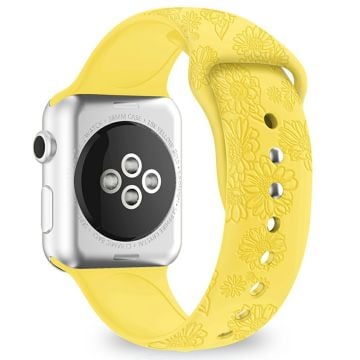 Silicone Strap for Apple Watch Series 41mm - 40mm - 38mm - Sunflower Yellow