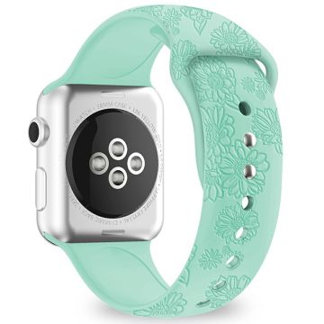 Silicone Strap for Apple Watch Series 41mm - 40mm - 38mm - Sunflower Mint Green