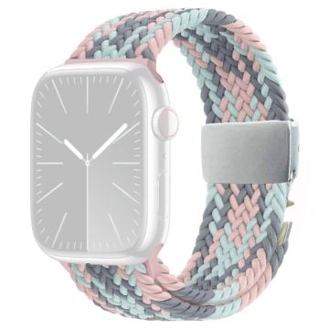 Armband Apple Watch Series 41mm - 40mm - 38mm Vävt klockarmband - Grått Rosa Blått