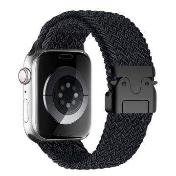 Armband Apple Watch Series 41mm - 40mm - 38mm Vävt klockarmband - Grafit Svart