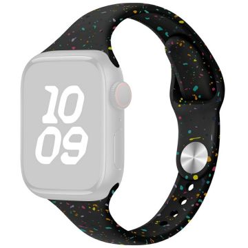 Silikonarmband Apple Watch Series 41mm - 40mm - 38mm klockarmband - Svart