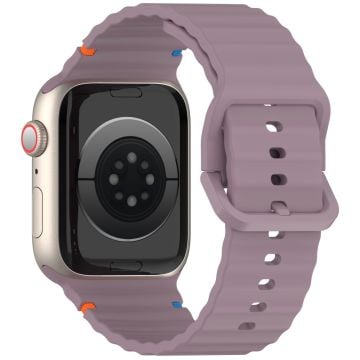 KALEBOL Silikonarmband Apple Watch Series 49mm - 45mm - 44mm - 42mm Band - Rökig Lila