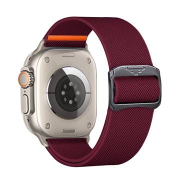 KALEBOL Nylonband Apple Watch Series 41mm - 40mm - 38mm Elastiskt band - Vinröd