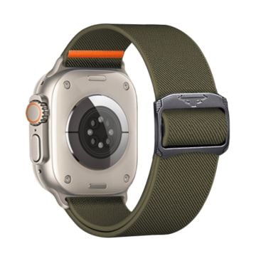 KALEBOL Nylonband Apple Watch Series 41mm - 40mm - 38mm Elastiskt band - Militärgrön