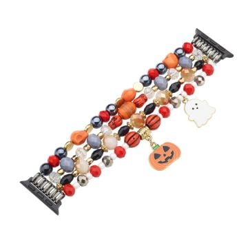 Halloween pärlband Apple Watch Series 41mm - 40mm - 38mm - Vitt Spöke