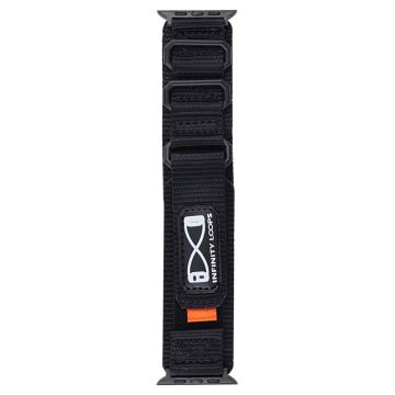 Apple Watch Series 41mm - 40mm - 38mm Nylon klockarmband - Svart