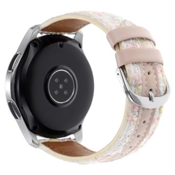 Huawei Watch GT 5 46mm / Watch 4 / 4 Pro ersättningsarmband 22mm Woolen+PU klockarmband - Aprikos