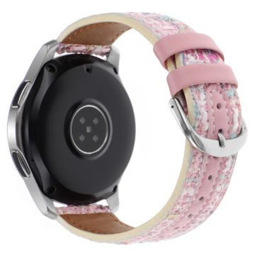 Huawei Watch GT 5 46mm / Watch 4 / 4 Pro ersättningsarmband 22mm Woolen+PU klockarmband - Rosa