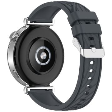 Huawei Watch GT 3 42mm / Samsung Galaxy Watch7 / 6 / 5 / 4 / 5 Pro Klockarmband 20mm Texturerat Silikonarmband - Grå