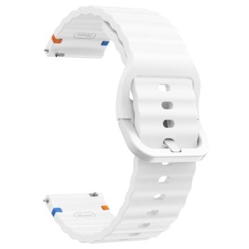 22 mm silikonarmband Xiaomi Watch S4 Sport / Redmi Watch 5 Active Wave Design klockarmband - Vit