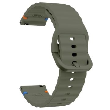 22 mm silikonarmband Xiaomi Watch S4 Sport / Redmi Watch 5 Active Wave Design klockarmband - Militärgrön