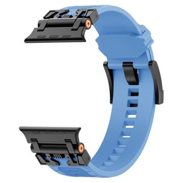 Apple Watch Series 49mm - 45mm - 44mm - 42mm Flexibelt klockarmband - Svart / Baby Blå