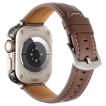 Armband Apple Watch Series 41mm - 40mm - 38mm äkta koskinn - Mörkbrun