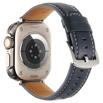 Armband Apple Watch Series 41mm - 40mm - 38mm äkta koskinn - Mörkblå