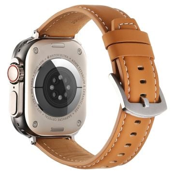 Armband Apple Watch Series 41mm - 40mm - 38mm äkta koskinn - Ljusbrun