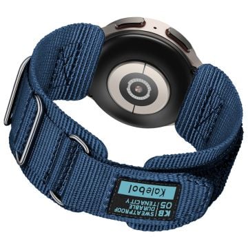 KALEBOL Huawei Watch GT 3 42mm / GT 3 Pro 43mm 3-rings nylonarmband Universal 20mm klockarmband - Blå