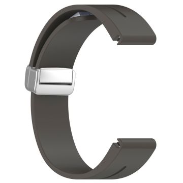 Samsung Galaxy Watch 6 / 6 Classic / 5 / 4 / Huawei Watch GT 3 42mm Silikonarmband Magnetiskt Silverspänne 20mm Klockarmband - Mörkgrå