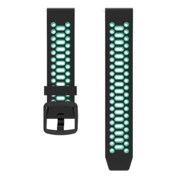 Coros Pace 2 / Garmin vivoactive 5 / GarminActive 5 / Venu Sq 2 Dual Color Watch Strap 20mm Silikonarmband - Svart / Sjöblå