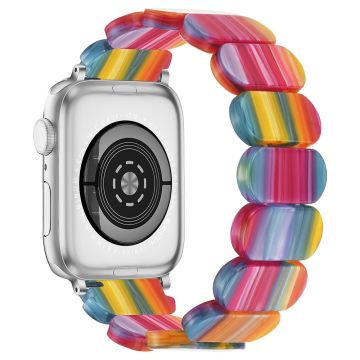 Klockarmband Apple Watch Series 41mm / 40mm / 38mm Elastiskt armband - Regnbåge