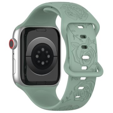 Apple Watch 49mm / 45mm / 44mm / 42mm Silikonarmband Klockarmband - Olivgrön