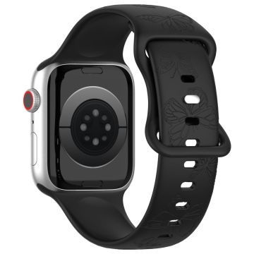 Apple Watch 49mm / 45mm / 44mm / 42mm Klockarmband Silikonband - Svart