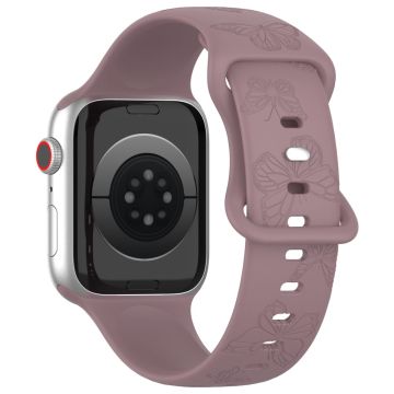 Apple Watch 49mm / 45mm / 44mm / 42mm Klockarmband Silikonband - Rökig Lila