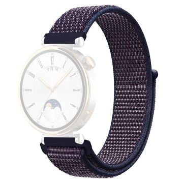 Huawei Watch GT 4 41mm / Garmin Venu 3S Klockarmband 18mm Nylon Loop Justerbart Handledsarmband - Indigo Blå