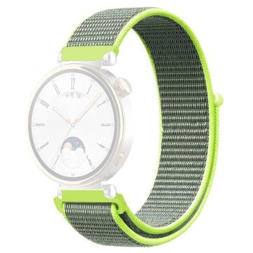 Huawei Watch GT 4 41mm / Garmin Venu 3S Klockarmband 18mm Nylon Loop Justerbart Handledsarmband - Ljusgul