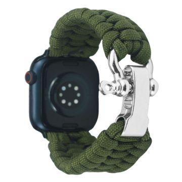 Apple Watch 49mm / 45mm / 44mm / 42mm Nylonflätat klockarmband - Militärgrön