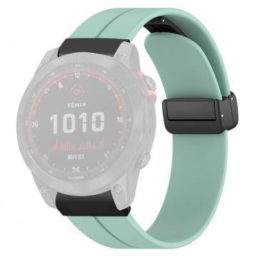 Garmin Fenix 7X / 6X / 5X Klockarmband Magnetiskt spänne Silikonband med 26 mm kontakt - Mintgrön