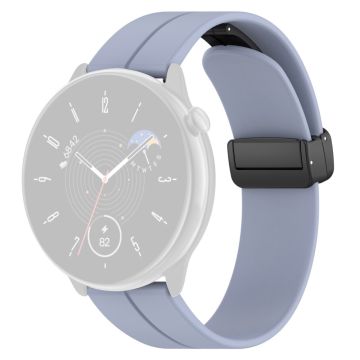 Huami Amazfit GTR Mini / GTS 4 / 3 / 2 / Bip 3 Klockarmband Magnetiskt vikbart spänne 20mm silikonarmband - Lavendelgrå