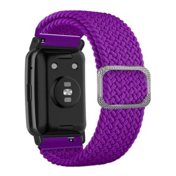 Huawei Watch Fit / Watch Fit Special Edition Watch Band Nylon Braided Elastic Wrist Strap - Purple