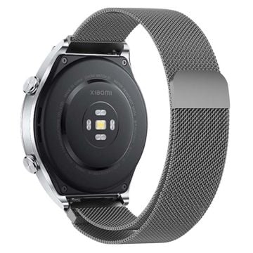 KALEBOL KLB-ML-001 Samsung Galaxy Watch3 45mm / Huawei Watch Ultimate Milanese klockarmband 22mm Magnetiskt metallarmband - Rymdgrå