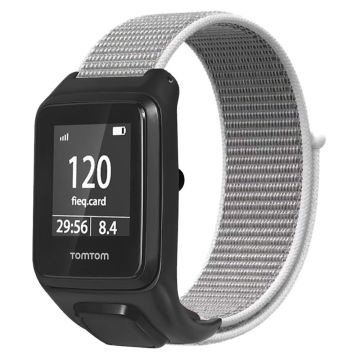 TomTom Runner 3 / Adventurer klockarmband Justerbart nylon sportarmband med fodral - Snäckskal Vit