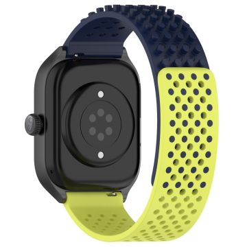 Huami Amazfit GTR 4 46mm / Garmin Forerunner 255 / Huawei Watch 3 Pro Klockarmband 22mm Flexibelt klockarmband - Midnattsblå / Lime