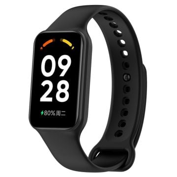 Xiaomi Smart Band 8 Active / Redmi Band 2 Flexibelt klockarmband Ersättningsarmband med klockfodral - Svart