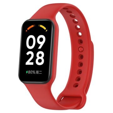 Xiaomi Smart Band 8 Active / Redmi Band 2 Flexibelt klockarmband Ersättningsarmband med klockfodral - Röd