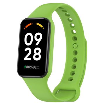 Xiaomi Smart Band 8 Active / Redmi Band 2 Flexibelt klockarmband Ersättningsarmband med klockfodral - Fluorescerande Grön