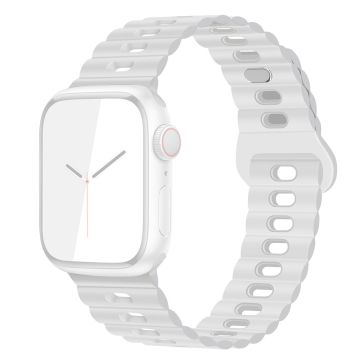 Apple Watch Series 41mm - 40mm - 38mm Universal klockarmband Flexibelt armband - Vit