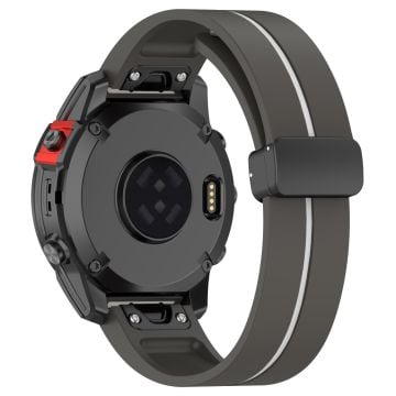 Garmin 26 mm Quickfit Universal klockarmband Svart spänne Flexibelt armband i två färger - Grå + Vit