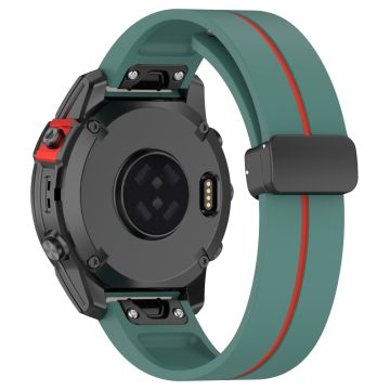 Garmin 26 mm Quickfit Universal klockarmband Svart spänne Flexibelt armband i två färger - Olivgrön + Röd