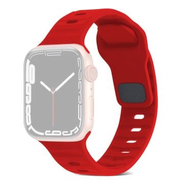 Apple Watch Series 49mm - 45mm - 44mm - 42mm Universal Flexibel Rem Rembyte - Röd