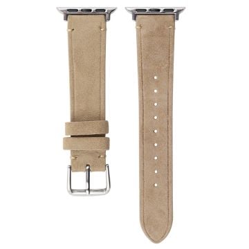 Apple Watch Series 41mm - 40mm - 38mm Universal läderarmband mjukt klockarmband - Mjölk Te