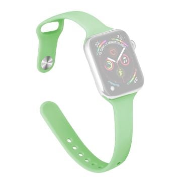 Apple Watch 41 mm / 40 mm / 38 mm smalt klockarmband i silikon - Ljusgrön