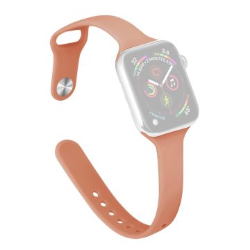 Apple Watch 41 mm / 40 mm / 38 mm smalt klockarmband i silikon - Ljus Kaffe