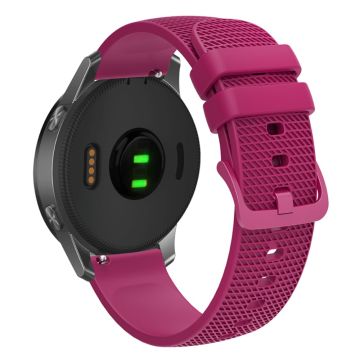 Garmin Venu 3S / Forerunner 265S Klockarmband 18 mm plommonmönstrat silikonarmband - Fuchsia